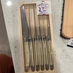 Quince Jean dubost laguiole knife set of 6 made in France. French knives